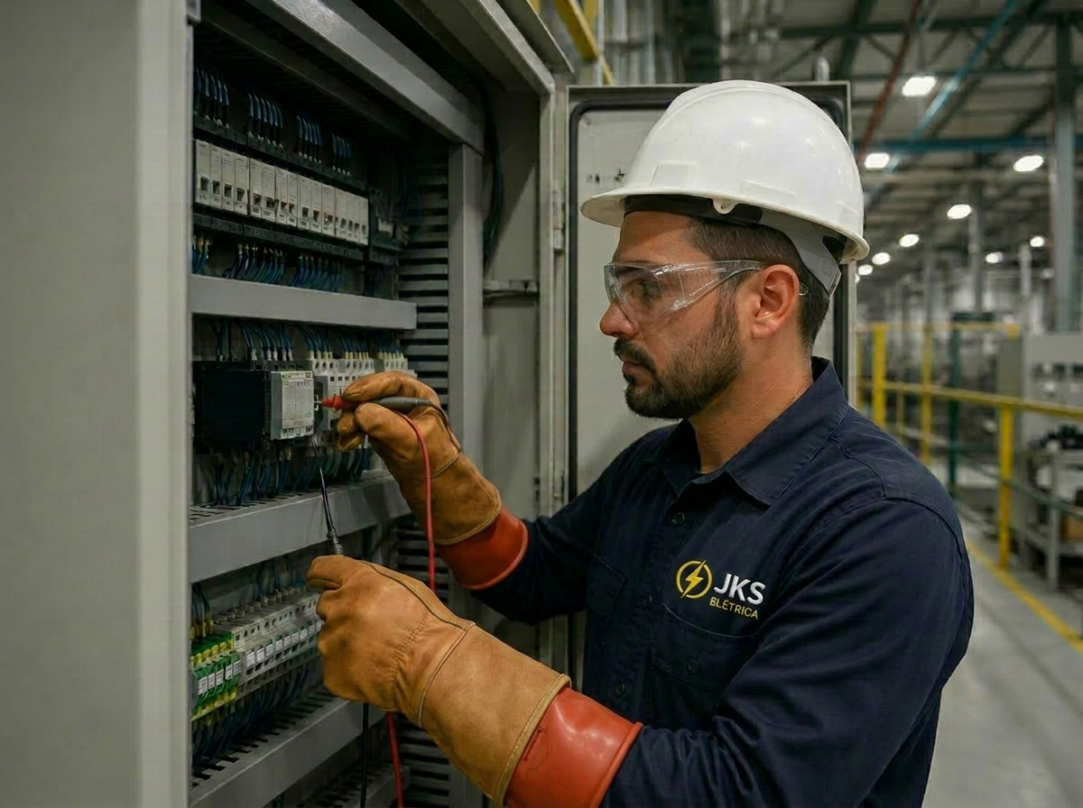 Quadro de automação residencial com disjuntores inteligentes